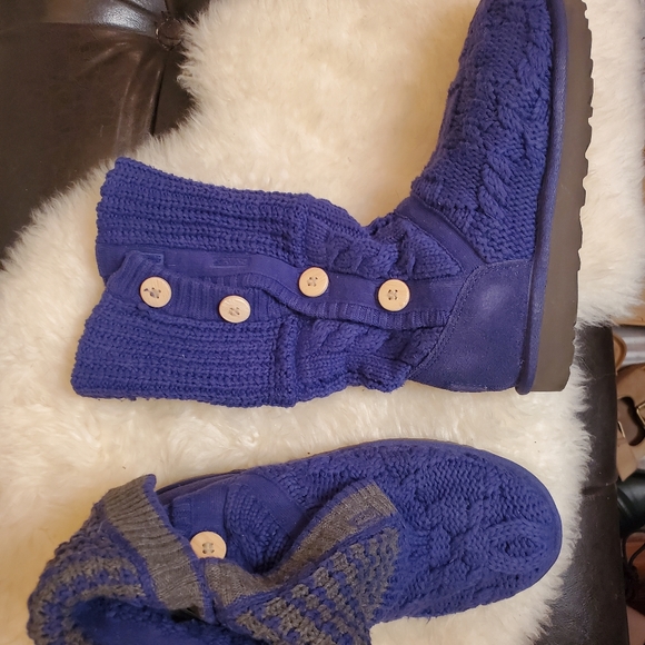 Ugg cozy knit boot purple and grey size 8 - Picture 3 of 5